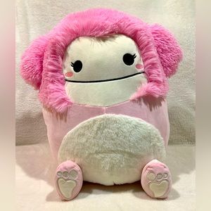 NWT / ULTRA RARE - SQUISHMALLOW 16”  - "Brina" Pink Bigfoot Yeti